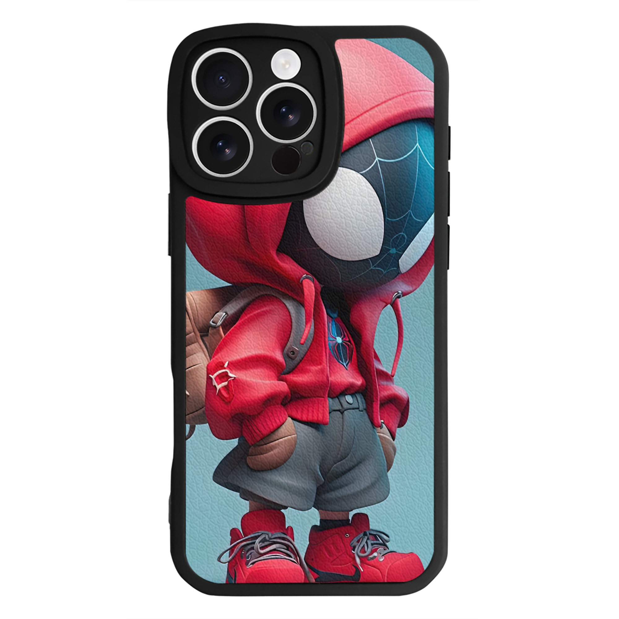 Spider Man スパイダーマン 【iPhone 16シリーズ対応】シリコンスマホケース（レザー調） 材質：シリコン